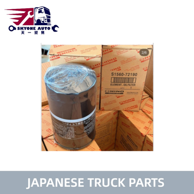 S1567-72190 15607-1290 156130-EV030 Filter minyak untuk HINO 500 KOBELCO SANY Bagian truk Jepang berkualitas tinggi