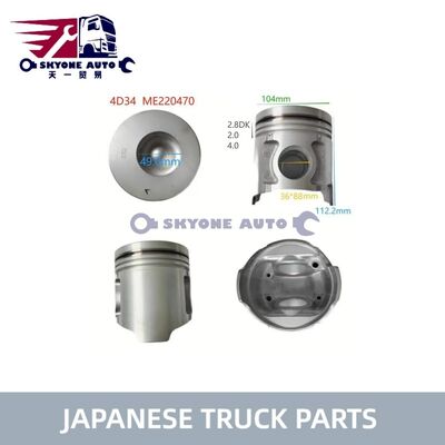 Suku cadang truk Jepang ME220470 Piston Assy untuk truk MITSUIBISHI CANTER 4D34 4D34T Suku cadang truk ISUZU