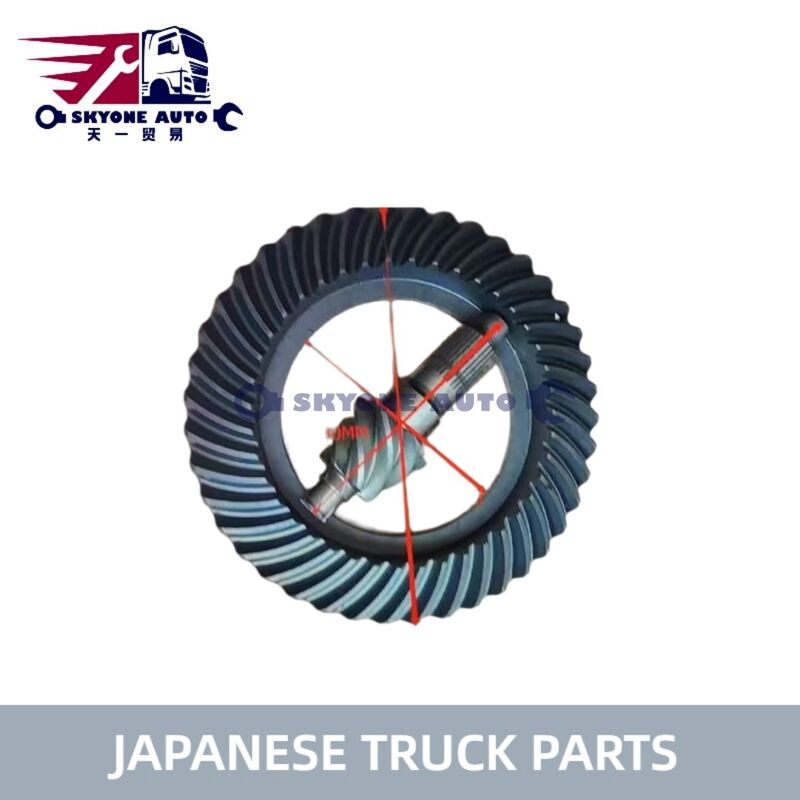 Bagian Truk Jepang Crown Pinion 41221-E0640 Rasio 6/41 Untuk HINO 500 RANGER Truk J08C J08CT HINO MOTOR PARTS