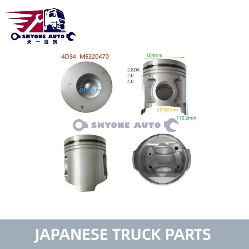 Suku cadang truk Jepang ME220470 Piston Assy untuk truk MITSUIBISHI CANTER 4D34 4D34T Suku cadang truk ISUZU